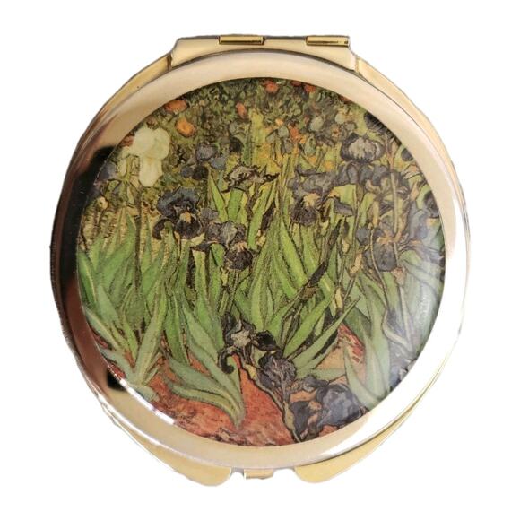 Vincent‎ Van Gogh Irises Compact Mirror Make Up Pocket Mirror Cosmetic. NICE - Picture 1 of 10